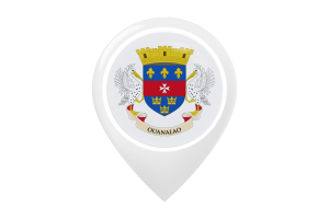 Saint Barthélemy Flag Map Pin Icon flag