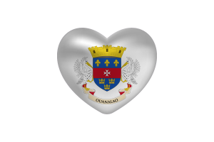 Love of Saint Barthélemy Heart Shape flag