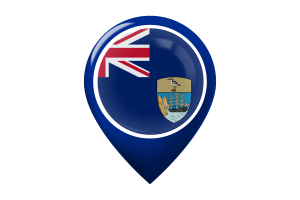 Saint Helena Flag Map Pin Icon flag