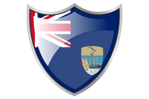 Shield with Flag of Saint Helena flag