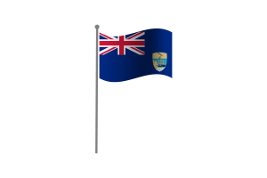 Waving Flag of Saint Helena flag