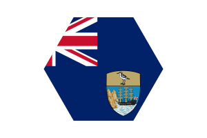 Saint Helena Flag Triangle Rounded Shape flag