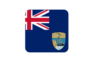 Saint Helena Flag Square Rounded Shape flag