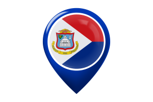 Saint Martin Flag Map Pin Icon flag