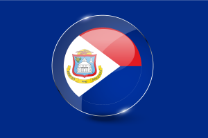 Saint Martin Flag Glossy Round Button flag