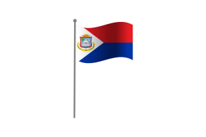 Waving Flag of Saint Martin flag