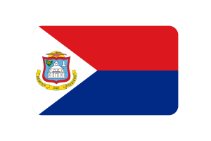 Saint Martin Flag Triangle Vector Illustration flag