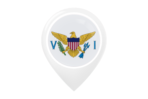 US Virgin Islands Flag Map Pin Icon flag