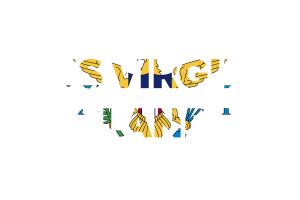 US Virgin Islands Text Art flag