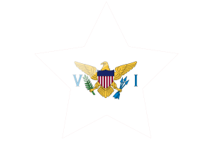 US Virgin Islands Flag Star Icon flag