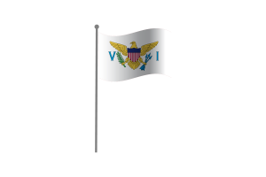 Waving Flag of US Virgin Islands flag