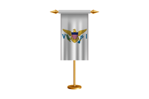 US Virgin Islands Ceremonial Flag Vector Free flag
