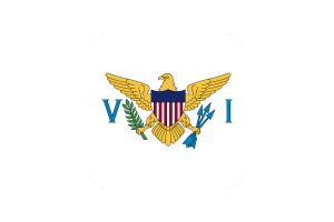 US Virgin Islands Flag Square Rounded Shape flag