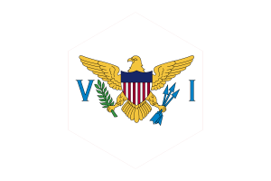 US Virgin Islands Flag Hexagon Shape flag
