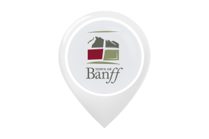 Banff Flag Map Pin Icon flag