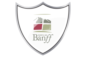 Shield with Flag of Banff flag