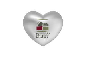 Love of Banff Heart Shape flag