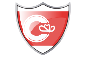 Shield with Flag of Calgary flag