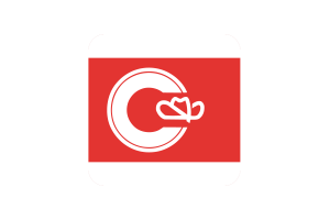 Calgary Flag Square Rounded Shape flag