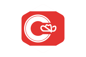 Calgary Flag Rounded Hexagon Shape flag