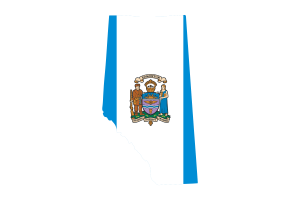 Edmonton Karte mit Flagge flag