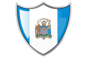 Schild mit Flagge von Edmonton flag