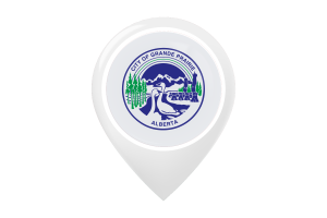 Grande Prairie Flag Map Pin Icon flag
