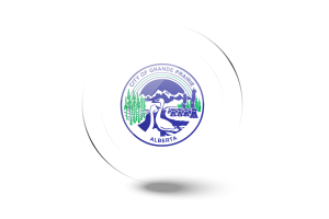 Grande Prairie Flag Glossy Round Button flag