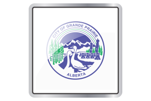Grande Prairie Flag Square icon flag
