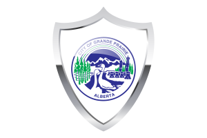 Grande Prairie Flag with Medieval Heater Shield flag