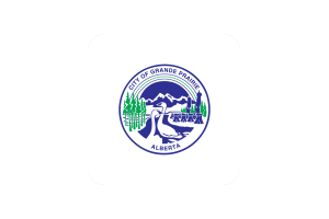 Grande Prairie Flag Square Rounded Shape flag