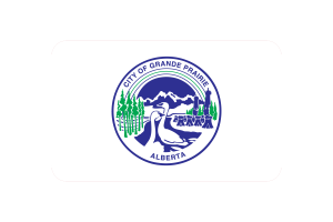 Grande Prairie Flag Triangle Vector Illustration flag