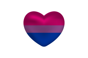 Love of Bisexual Heart Shape flag