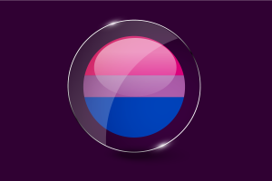 Bisexual Flag Glossy Round Button flag