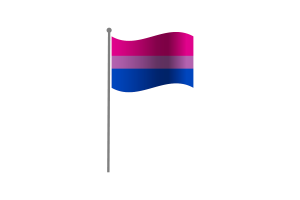 Waving Flag of Bisexual flag