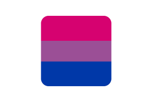 Bisexual Flag Square Rounded Shape flag