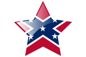 Confederate Flag Star Icon flag