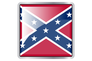 Confederate Flag Square icon flag