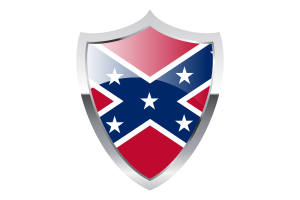 Confederate Flag with Medieval Heater Shield flag