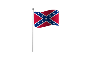 Waving Flag of Confederate flag