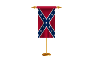 Confederate Ceremonial Flag Vector Free flag