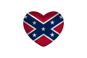 Love of Confederate Heart Shape flag