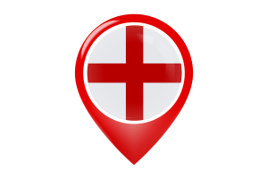 England Flag Map Pin Icon flag
