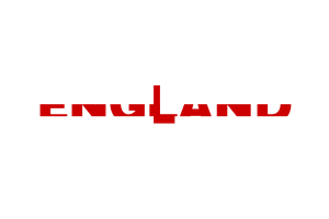 England Text Art flag