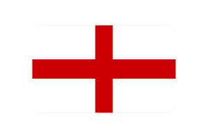 England Flag Triangle Rounded Shape flag