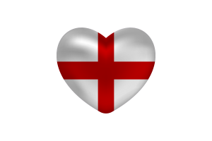 Love of England Heart Shape flag