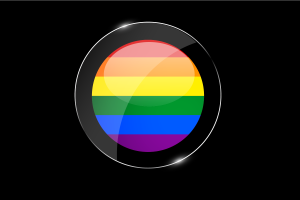 Gay pride Flag Glossy Round Button flag