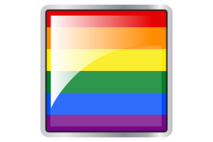 Gay pride Flag Square icon flag