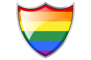Shield with Flag of Gay pride flag