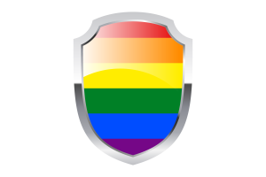 Gay pride Shield Logo flag